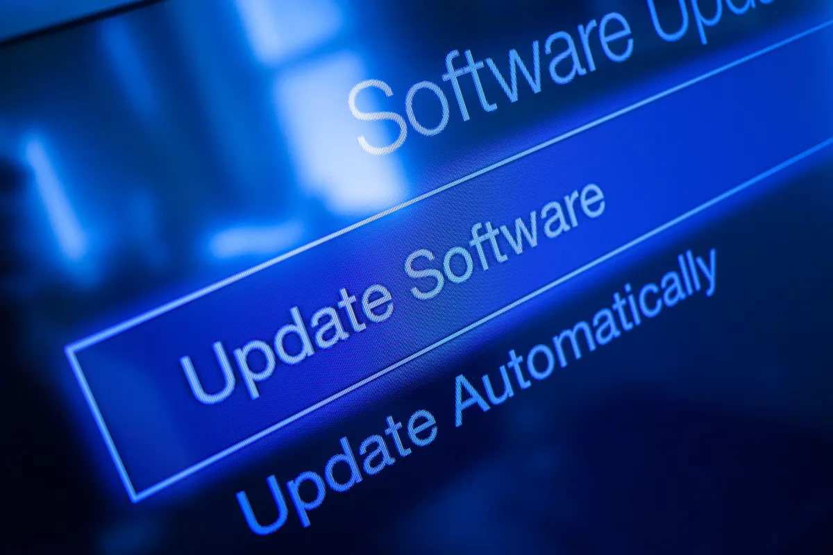 Picture of an update of software